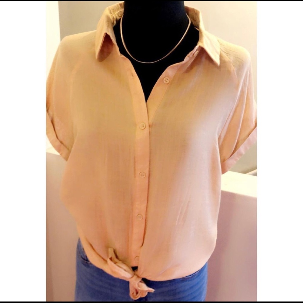 Yellow Button Down Blouse